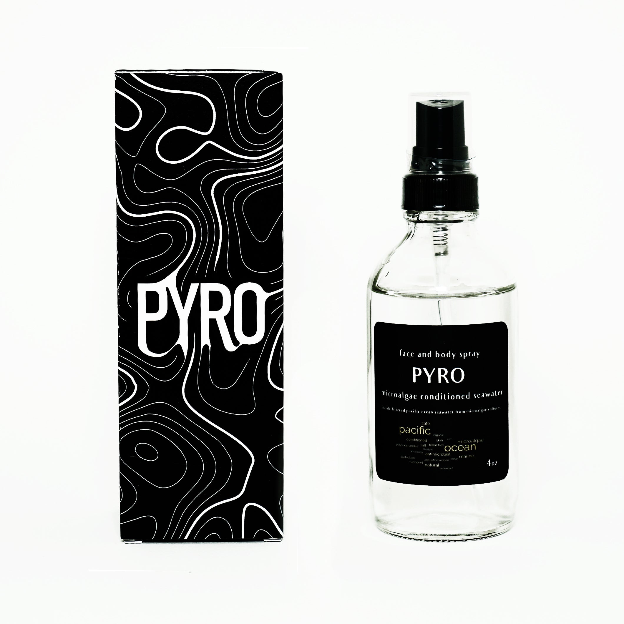 PYRO SeaSpray bottle and box