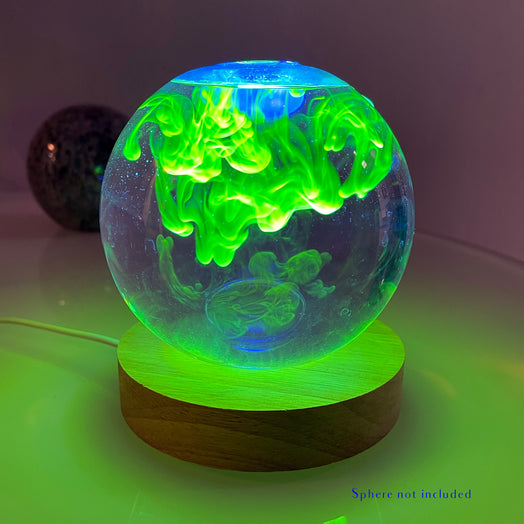 LED UV Base Light for 3D Art Glass, Room Decor and Gemstones and Crystals - USB powered