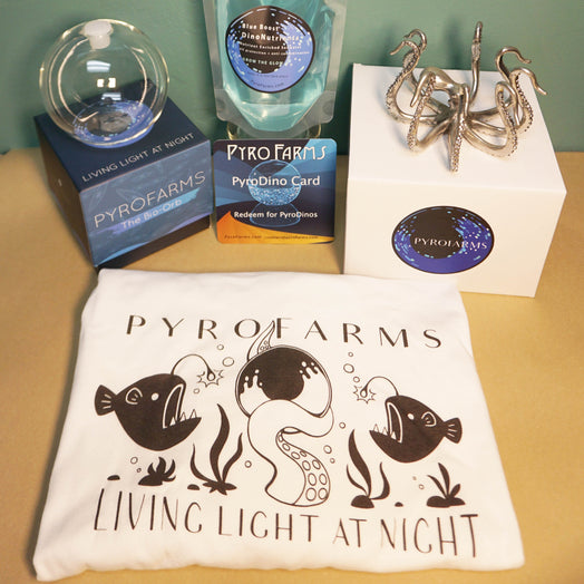 PyroFarms Ocean Theme Gift Set with Bio-Orb, OctoStand, Blue Boost and Algae Ink T-shirt