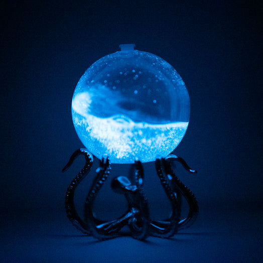 Bio-Orb on OctoStand at night bioluminescent dinofllagellates